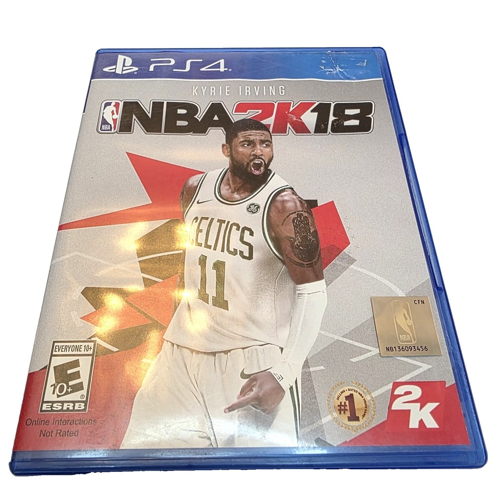 NBA 2K18 PS4, Kyrie Irving Rated E10+, #1 Rated Basketball Game Tested CIB